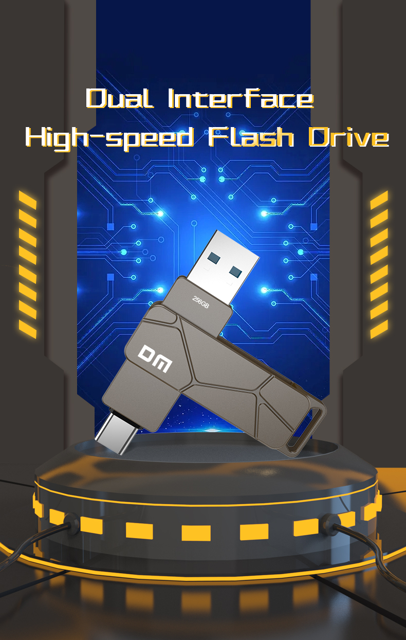 فلش 128 گیگا بایت - New USB3.2 Type-C Dual port USB flash drive 128GB PD198 - تصویر 3