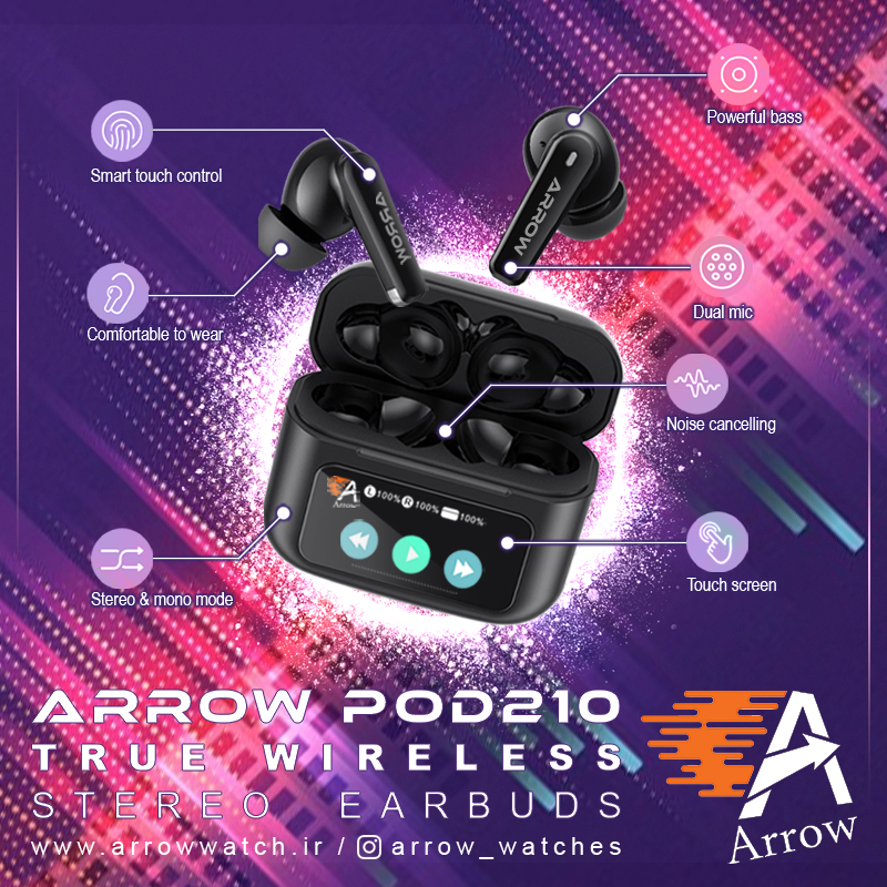 هندزفری بلوتوثی POD210 برند ARROW - تصویر 3