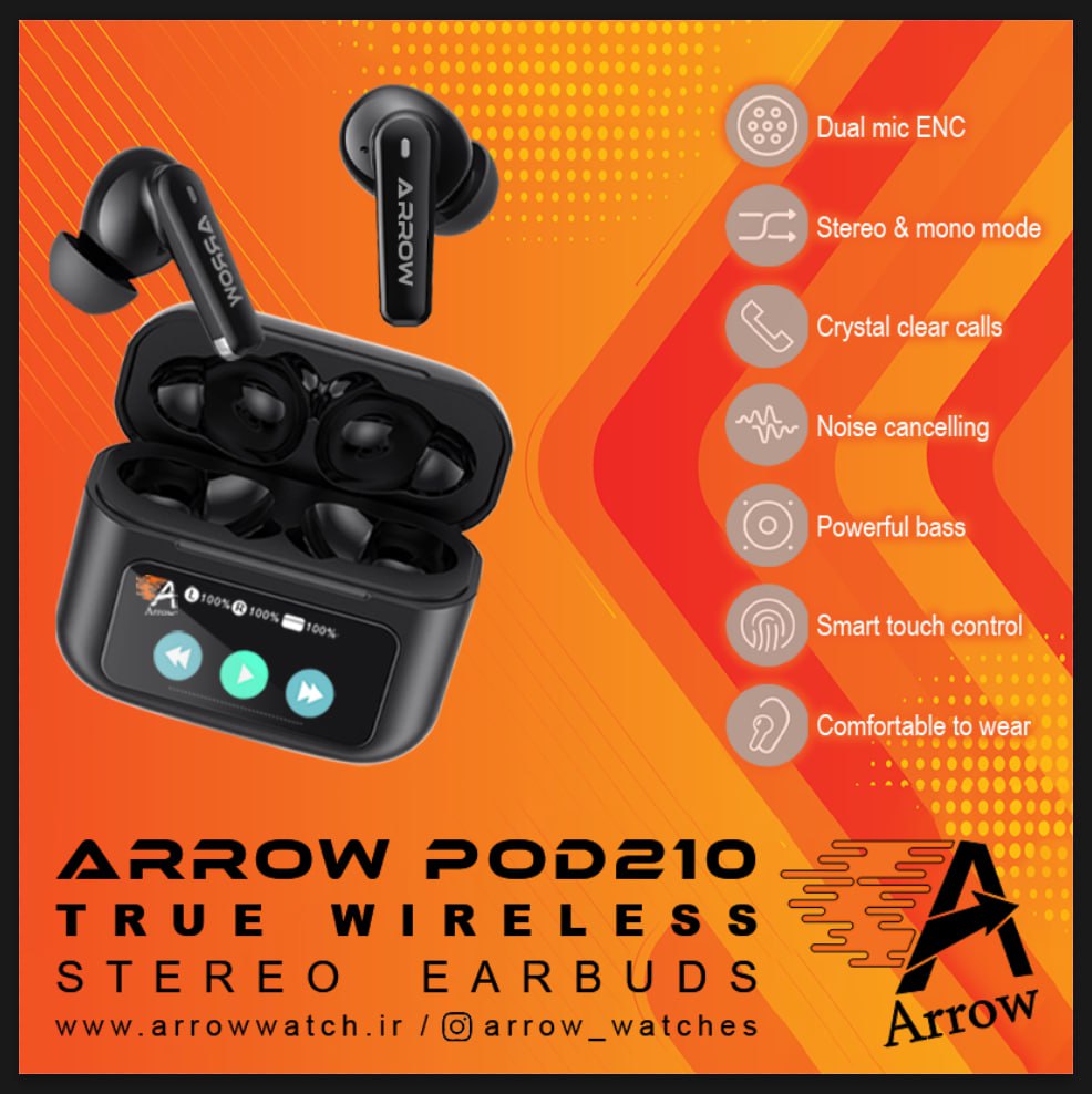 هندزفری بلوتوثی POD210 برند ARROW - تصویر 2